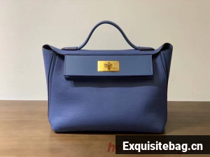 Hermes Kelly Original togo Leather Tote Bag H2424 Electro optic blue