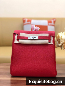 Hermes Kelly togo Leather backpack H2425 red