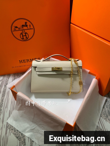 Hermes MINI Kelly 22cm Tote Bag Epsom Leather K22 Cream
