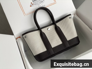 Hermes Mini Garden Party Tote Bags H3673 Black