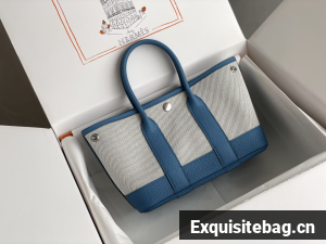 Hermes Mini Garden Party Tote Bags H3673 Blue