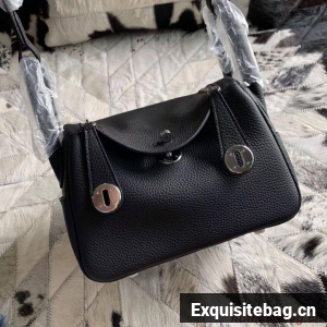 Hermes Mini Lindy Original Togo Leather Bag 5088 Black