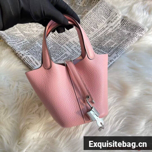 Hermes Mini Picotin 14 Lock Bags Original Togo Leather PL5302 Pink