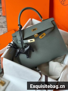 Hermes Original Epsom Leather KEL2578 Elephant grey