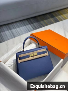 Hermes Original Epsom Leather KEL2578 dark blue