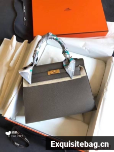 Hermes Original Epsom Leather KEL2578 dark grey