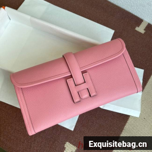 Hermes Original Espom Leather Clutch 37088 cherry blossoms