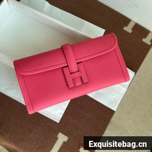 Hermes Original Espom Leather Clutch 37088 rose