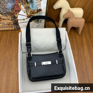 Hermes Original Leather 23CM Mini Jypsiere H0880 Black