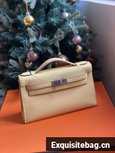 Hermes Original Swift Leather Mini Kelly K22CM H23560 Light yellow