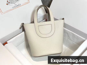 Hermes Original Togo Leather Bag H3602 White