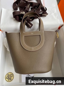 Hermes Original Togo Leather Bag H3602 dark gray