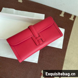 Hermes Original jige swift Leather Clutch 37088 plum