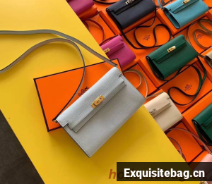 Hermes Original kelly espom leather to go woc Bag H4087 light blue