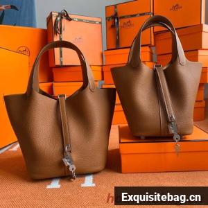 Hermes Picotin Lock Bags Original togo Leather PL3388 brown