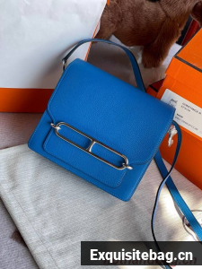 Hermes Roulis 19cm Evercolor 9D H9003 Electro optic blue&Silver