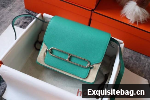 Hermes Roulis 19cm Evercolor 9D H9003 Lake water green&Silver
