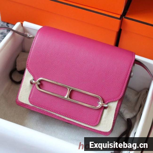 Hermes Roulis 19cm Evercolor 9D H9003 Plum&Silver