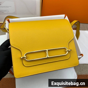 Hermes Roulis 19cm Evercolor 9D H9003 Yellow Gold