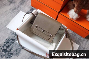 Hermes Roulis 19cm Evercolor 9D H9003 dark gray&Silver