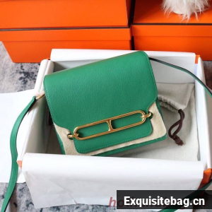 Hermes Roulis 19cm Evercolor 9D H9003 green&Gold
