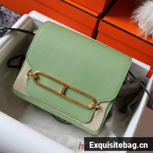 Hermes Roulis 19cm Evercolor 9D H9003 light green&Gold