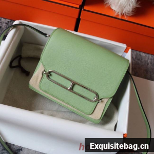 Hermes Roulis 19cm Evercolor 9D H9003 light green&Silver