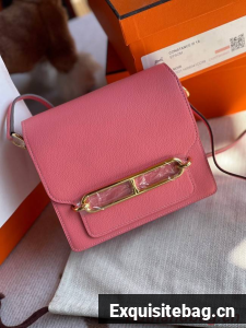 Hermes Roulis 19cm Evercolor 9D H9003 pink&Gold