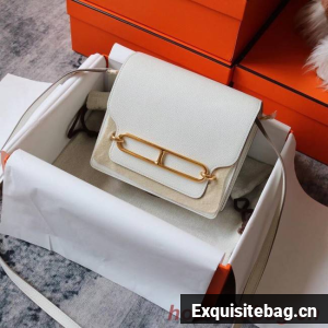 Hermes Roulis 19cm Evercolor 9D H9003 white&Gold