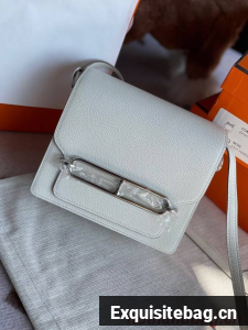 Hermes Roulis 19cm Evercolor 9D H9003 white&Silver