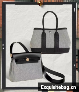 Hermes mini Herbag 20CM Original Canvas Leather & Calfskin 48888-6