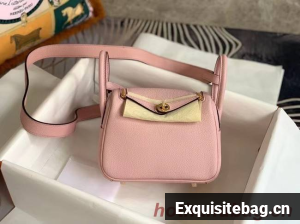 Hermes mini Lindy Original Togo Leather Bag OLD19 pink