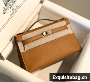 Hermes original swift leather mini Kelly K22CM H23560 Brown