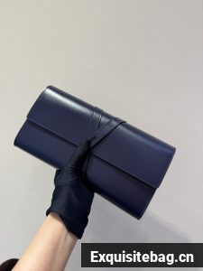Hermes swift Leather Clutch 37568 dark blue