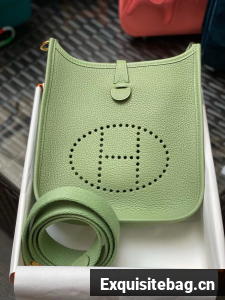 Hermes Evelyne original togo leather mini Shoulder Bag H15698 Green