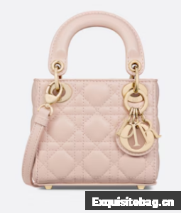 Lady Dior Micro Bag Powder Pink Cannage Lambskin S0856O