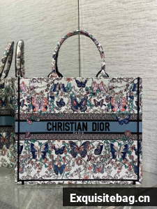 Large Dior Book Tote Embroidery Embroidery M1286ZEDX-2