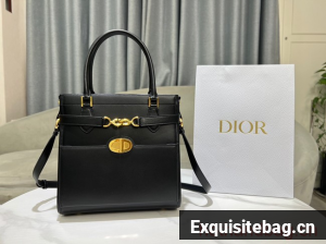 Dior MEDIUM BOSTON BAG Calfskin 8801 black