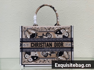 MEDIUM DIOR Beige Multicolor Butterfly Bandana Embroidery M1296ZE