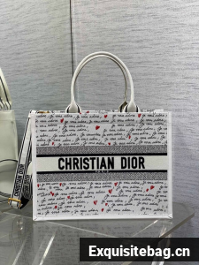 Medium Dior Book Tote Dior Oblique Embroidery and Calfskin M1324CZ-1