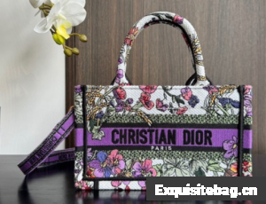 Mini Dior Book Tote 4 Saisons Ete Soleil Embroidery S5573CRG