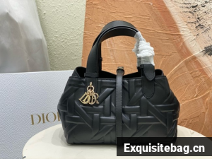 Small Dior Toujours Bag Graphic Cannage M2822O black