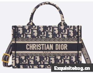 Mini Dior Book Tote Blue Dior Oblique Embroidery S5573C Mini Dior Book Tote Blue Dior Oblique Embroidery S5573C