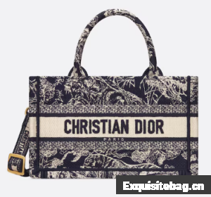 Mini Dior Book Tote Blue Toile de Jouy Reverse Embroidery S5573CR Mini Dior Book Tote Blue Toile de Jouy Reverse Embroidery S5573CR