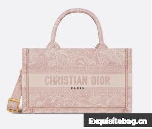 Mini Dior Book Tote Pink Toile de Jouy Reverse Embroidery S5573CR Mini Dior Book Tote Pink Toile de Jouy Reverse Embroidery S5573CR