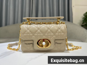 Mini Dior Jolie Top Handle Bag Cannage Calfskin M9272U Powder Beige Mini Dior Jolie Top Handle Bag Cannage Calfskin M9272U Powder Beige