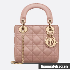 Mini Lady Dior Bag Blush Cannage Lambskin M0505ON Mini Lady Dior Bag Blush Cannage Lambskin M0505ON