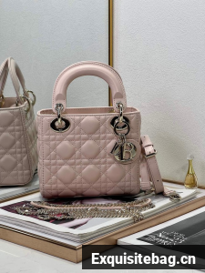 Mini Lady Dior Bag Cannage Lambskin M0505ONG Antique Pink Mini Lady Dior Bag Cannage Lambskin M0505ONG Antique Pink