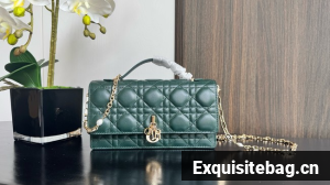 My Dior Mini Bag Cannage Lambskin S0980ONMJ dark green My Dior Mini Bag Cannage Lambskin S0980ONMJ dark green