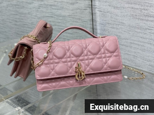 My Dior Mini Bag Cannage Lambskin S0980ONMJ dark pink My Dior Mini Bag Cannage Lambskin S0980ONMJ dark pink